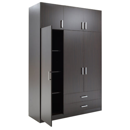 3 Door wardrobe Royal pakoworld with loft wenge 150x58x230