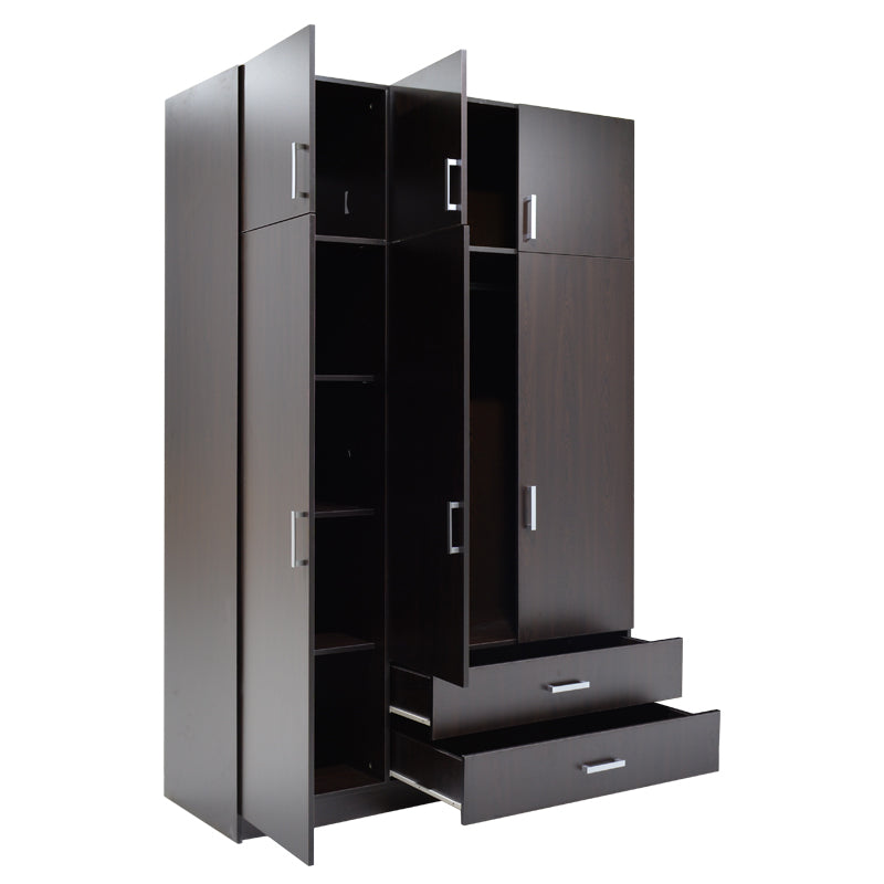 3 Door wardrobe Royal pakoworld with loft wenge 150x58x230