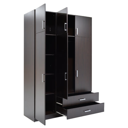 3 Door wardrobe Royal pakoworld with loft wenge 150x58x230
