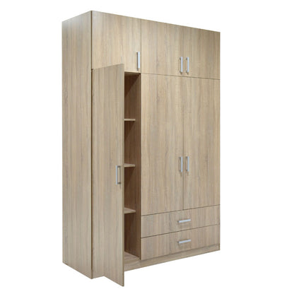 3 Door wardrobe Royal pakoworld with loft sonoma 150x58x230