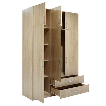 3 Door wardrobe Royal pakoworld with loft sonoma 150x58x230