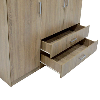 3 Door wardrobe Royal pakoworld with loft sonoma 150x58x230