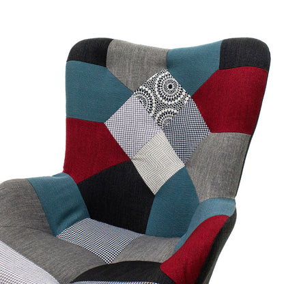 Armchair Kido pakoworld retro designed multicolored patchwork