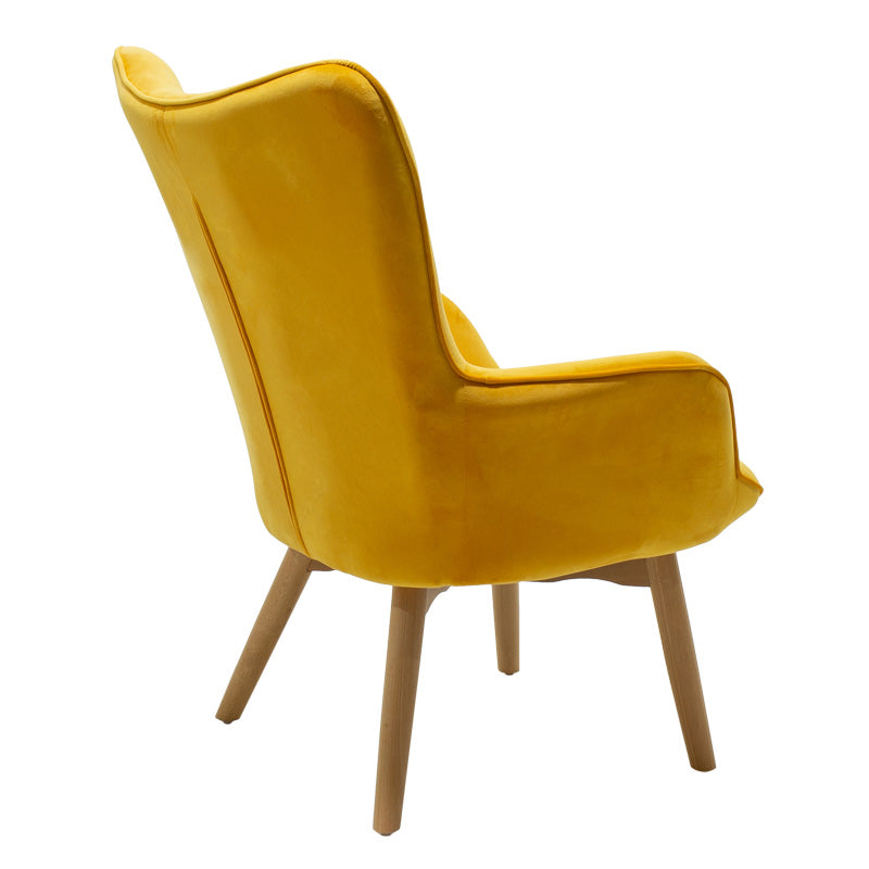 Armchair Kido pakoworld velvet yellow color