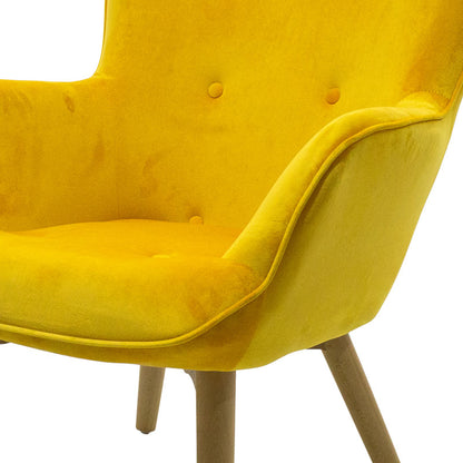 Armchair Kido pakoworld velvet yellow color