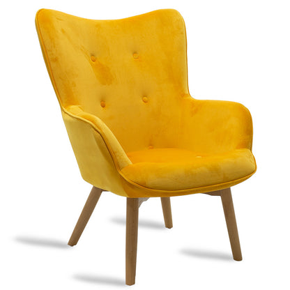 Armchair Kido pakoworld velvet yellow color