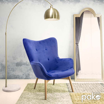 Armchair Kido pakoworld velvet blue color