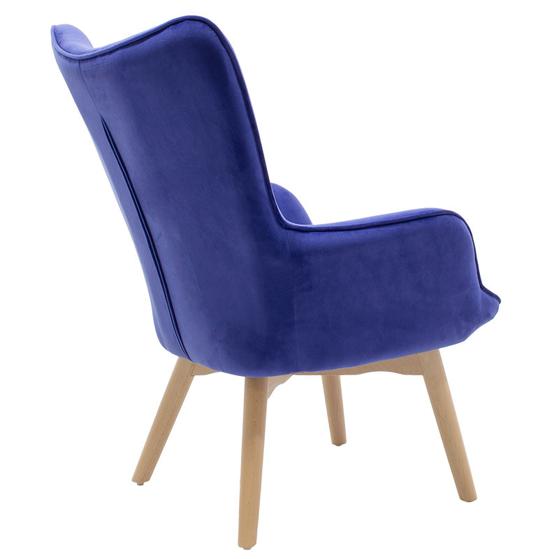 Armchair Kido pakoworld velvet blue color