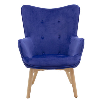 Armchair Kido pakoworld velvet blue color