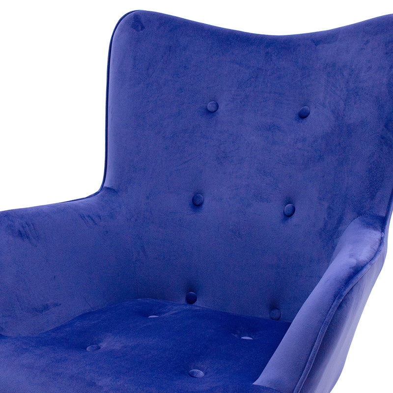 Armchair Kido pakoworld velvet blue color