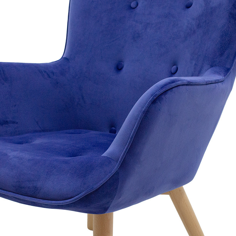 Armchair Kido pakoworld velvet blue color