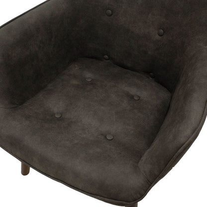 Armchair Kido pakoworld fabric in dark brown color