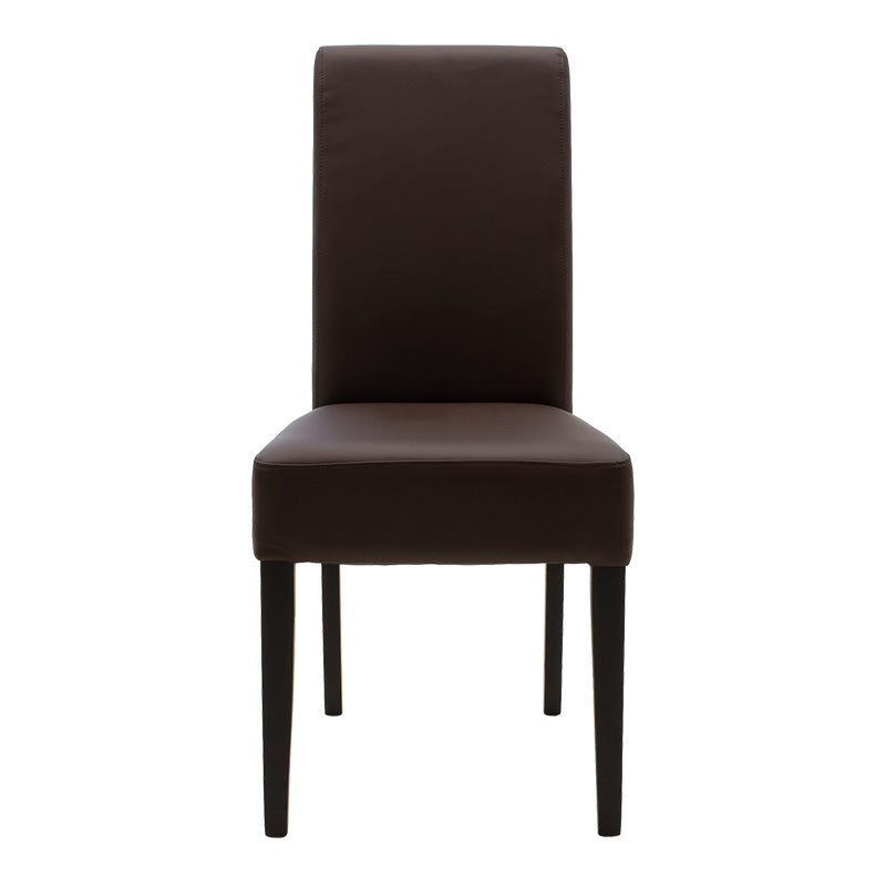 Chair Ditta pakoworld with brown pu - wooden legs wenge