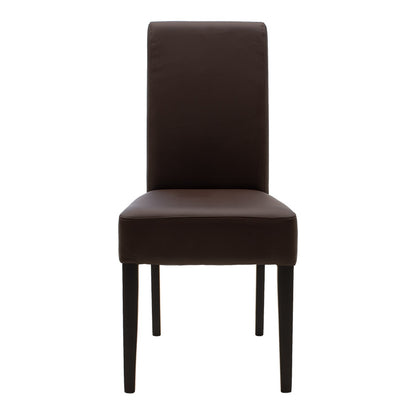 Chair Ditta pakoworld with brown pu - wooden legs wenge