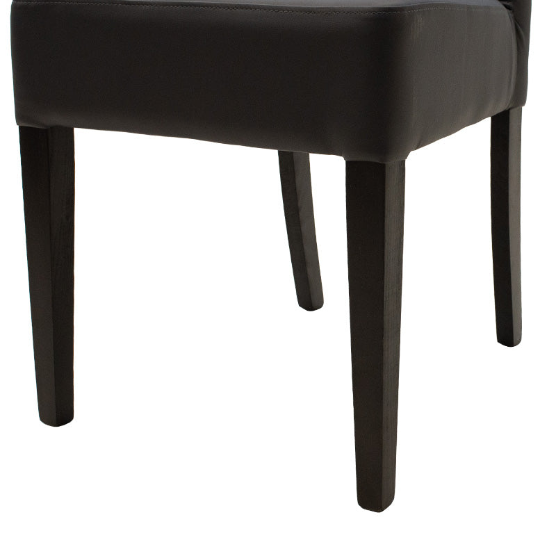 Chair Ditta pakoworld with dark grey pu - wooden legs wenge