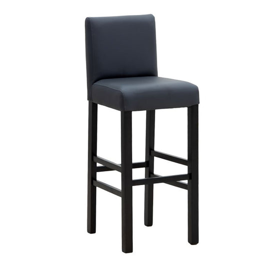 Bar stool Bari pakoworld with anthracite pu - wooden legs wenge