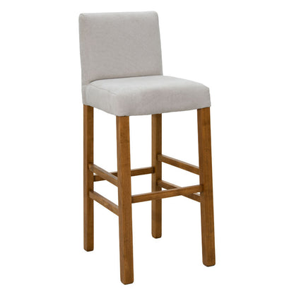 Bar stool Bari pakoworld with grey pu - wooden legs walnut