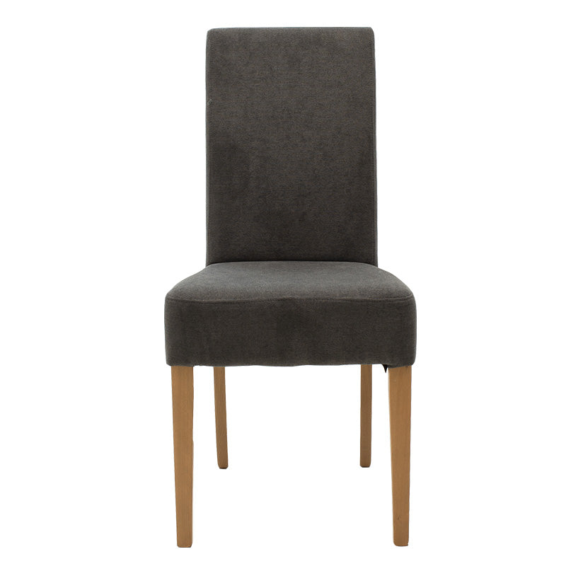 Chair Ditta pakoworld with anthracite fabric - wooden legs sonoma