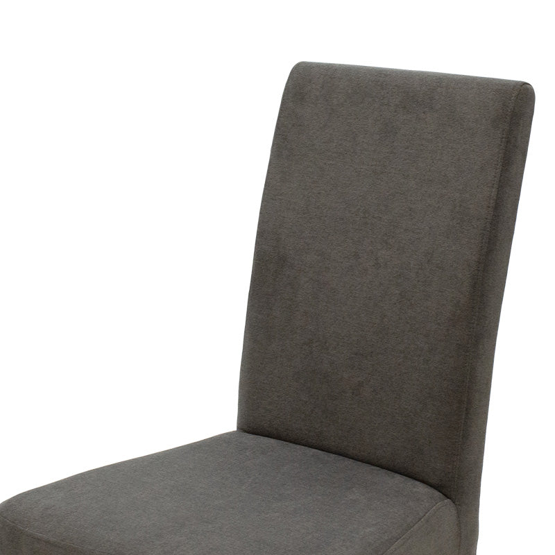 Chair Ditta pakoworld with anthracite fabric - wooden legs sonoma