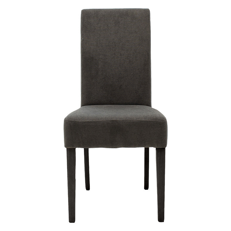 Wooden chair Ditta pakoworld with dark grey fabric - wooden legs black