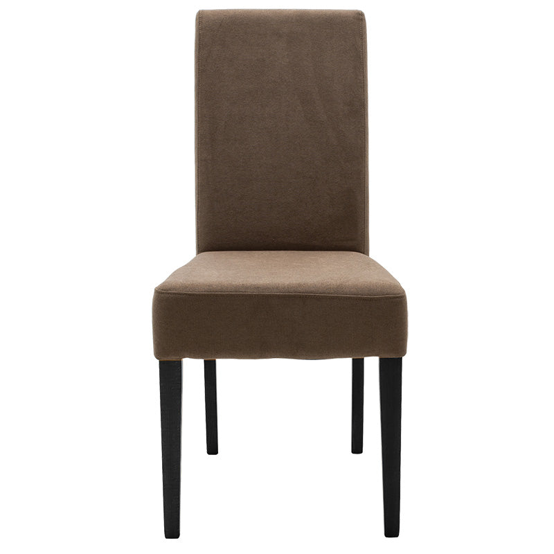 Chair Ditta pakoworld with light brown fabric - wooden legs black