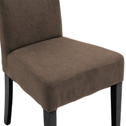 Chair Ditta pakoworld with light brown fabric - wooden legs black