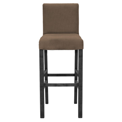 Bar stool Bari pakoworld with light brown fabric - wooden legs black