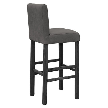 Bar stool Bari pakoworld with anthracite fabric - wooden legs black