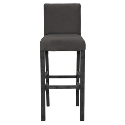 Bar stool Bari pakoworld with anthracite fabric - wooden legs black