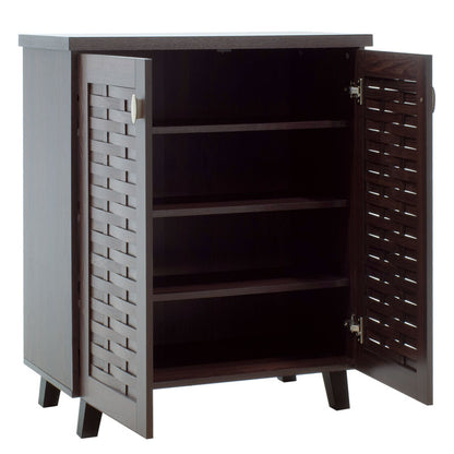 Shoe cabinet MANTAM pakoworld 12 pairs walnut 78x40x92 cm