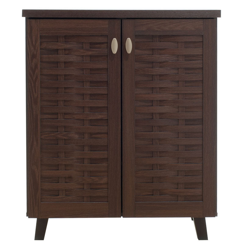 Shoe cabinet MANTAM pakoworld 12 pairs walnut 78x40x92 cm