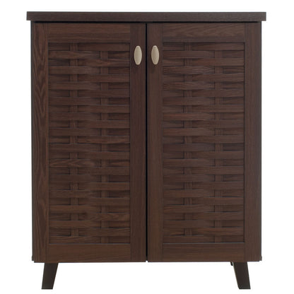Shoe cabinet MANTAM pakoworld 12 pairs walnut 78x40x92 cm