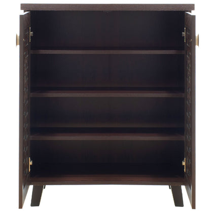 Shoe cabinet MANTAM pakoworld 12 pairs walnut 78x40x92 cm
