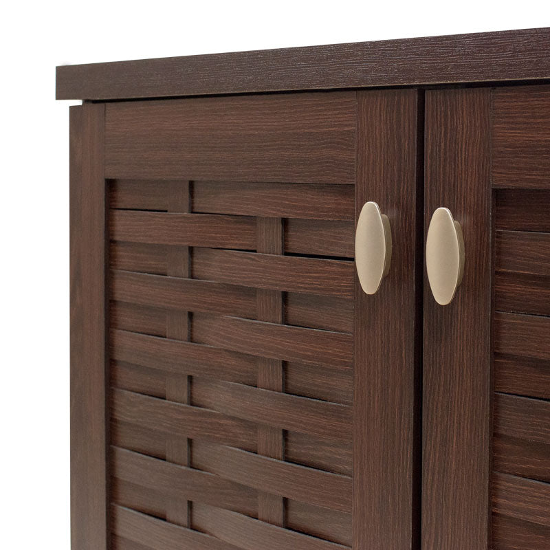 Shoe cabinet MANTAM pakoworld 12 pairs walnut 78x40x92 cm