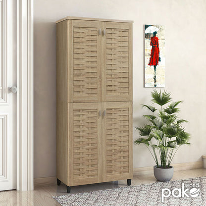 Shoe cabinet MANTAM pakoworld 24 pairs sonoma 78x40x170.5cm