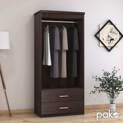 Wardrobe LEGO pakoworld with 2 doors  and drawers in wenge color 80x45x180cm