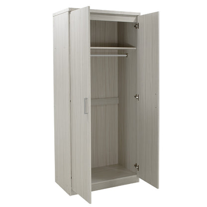 Wardrobe LEGO pakoworld with 2 doors in white-grey color 80x45x180cm