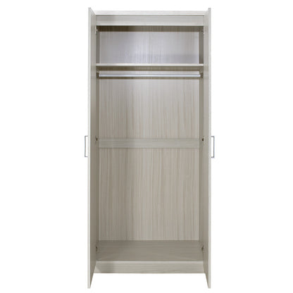 Wardrobe LEGO pakoworld with 2 doors in white-grey color 80x45x180cm