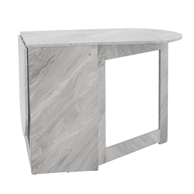 Dining table Nadine pakoworld polymorphic-extendable color white marble 160x80x76.5cm