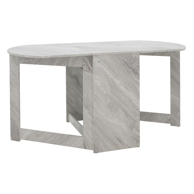 Dining table Nadine pakoworld polymorphic-extendable color white marble 160x80x76.5cm