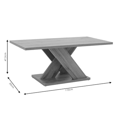 Coffee table Solange pakoworld color sonoma 110x55x47.5cm