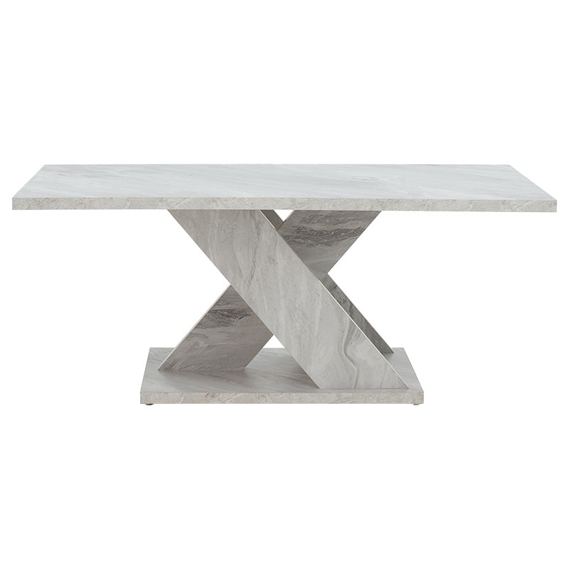 Coffee table Solange pakoworld color white marble 110x55x47.5cm