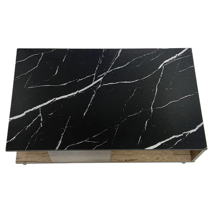 Coffee table Moses pakoworld color black marble-sonoma 90x54x37.5cm
