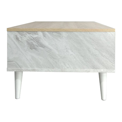 Coffee table Moses pakoworld color sonoma-white marble 90x54x37.5cm