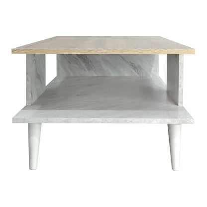 Coffee table Moses pakoworld color sonoma-white marble 90x54x37.5cm