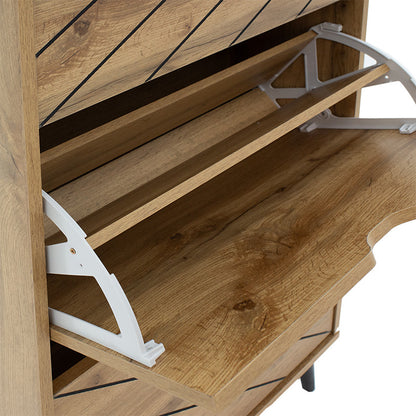 Shoe cabinet Thelma pakoworld 9 pairs sonoma 60x23.8x131.6 cm