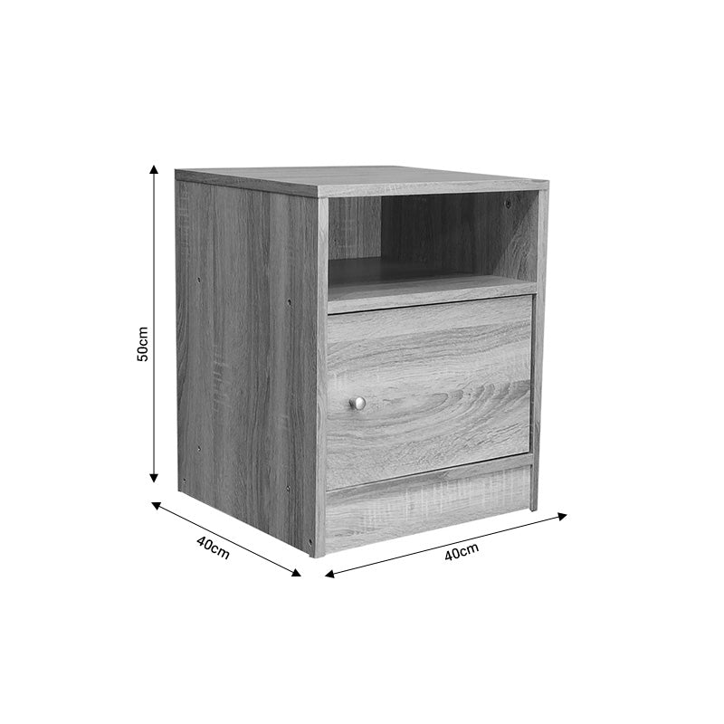 Bedside Foly pakoworld with one drawer sonoma 40x40x50cm