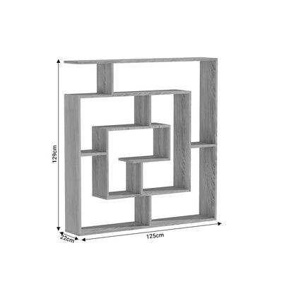 Bookcase Nardy pakoworld white marble 125x22x129cm