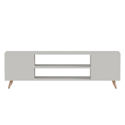 TV cabinet Icarus pakoworld melamine white-natural 150x32x46cm