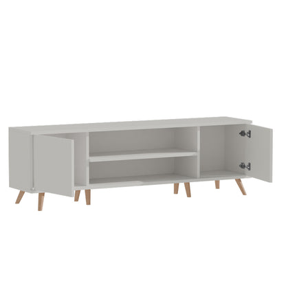 TV cabinet Icarus pakoworld melamine white-natural 150x32x46cm